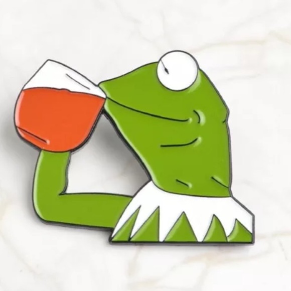 Jewelry - Kermit Tea enamel pin, brooch